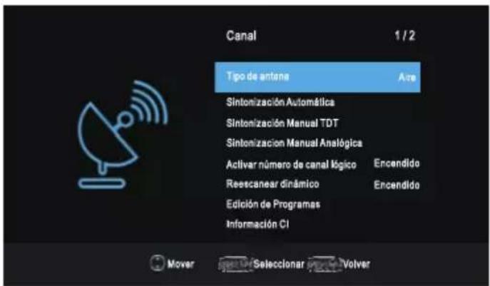 OK OTV 32H-5022C - Menú de canal - 1