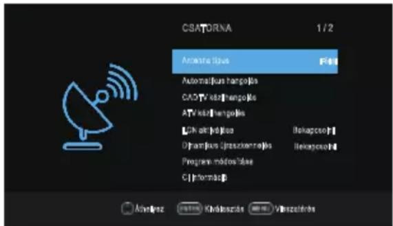 OK OTV 32H-5022C - Channel (Csatorna) menü - 1