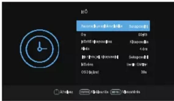 OK OTV 32H-5022C - Time (Idő) Menü - 1