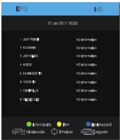 OK OTV 32H-5022C - PROGRAMME GUIDE (EPG) (DTV üzemmódban) - 1