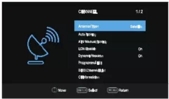 OK OTV 32H-5022C - Satellite Setup - 1
