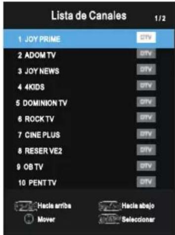 OK OTV 32H-5022C - Lista de Canales - 1