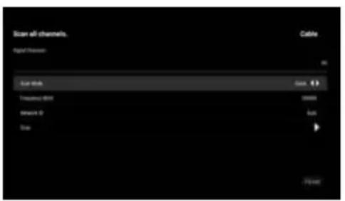 OK OTV 40GF-5023C - Channel search in Cable mode - 1