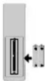 OK OTV 40GF-5023C - Installing Batteries in the Remote Control - 2