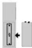 OK OTV 40GF-5023C - Installazione delle Batterie nel Telecomando - 3