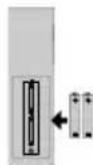 OK OTV 40GF-5023C - Installazione delle Batterie nel Telecomando - 2