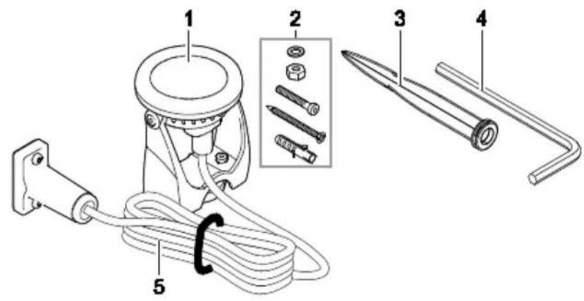 Technical diagram showing exploded view of a mechanical device with labeled parts including a tool holder, screwdriver, and pin assembly.
