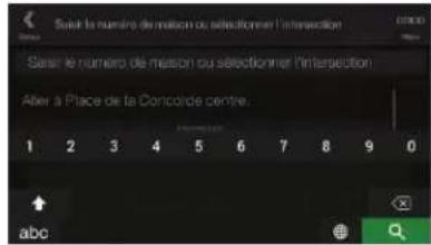 Suisse le numéro de maison ou sélectionner l'intersection Sasser le numéro de meson ou sélectionner l'intersection Alter à Place de la Concorde centre. 1 2 3 4 5 6 7 8 9 0 abc