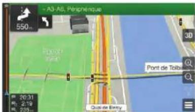 A3-A6, Pénphérique 550m Eukoue Médi 3D Pont de Toibay 20:31 2:19 238m Quix de Bentry