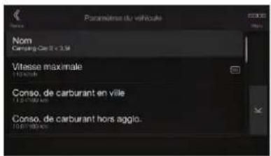Paramètres du vehicale Nom Campeq-Cel 3 x 3,94 Vitesse maximale 1:00/100Hz Conso, de carburant en ville 1:00/100Hz Conso, de carburant hors agglo. 1:00/100Hz