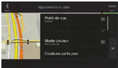 Appansive de la carte Point de vue Mode couleur Automotive Couleurs carte jour