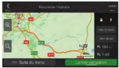 Résumme de l'Inéférate Paris A1 A6 E54 E15 A18 Trat Gdux 164... 1:48 Suite du menu Lancier navigation