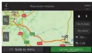 Résumé de l'Mainains Paris A4 A6 E54 E13 A19 Trop Ris Suite du menu Lancier navigation