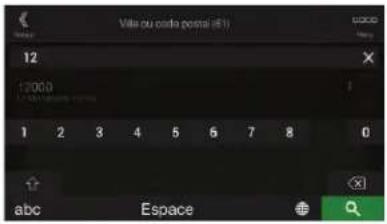 Ville ou corte posta (E1) 12 12000 1 2 3 4 5 6 7 8 0 abc Espace