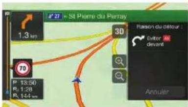 St Pierre du Perray 1.3 km 70 P: 13:50 Rs: 1:28 R: 144 km 30 Platson du détour : Editor : devant Annuler