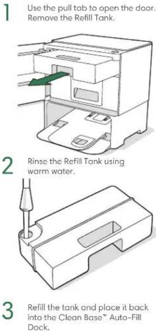 IROBOT Roomba Combo J9+ - Washing the Refill Tank Cleaning the charging contacts, IR window - 1