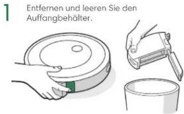 IROBOT Roomba Combo J5+ - Reinigen der Sensoren für einen vol- len Auffangbehälter - 1