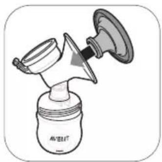 PHILIPS Avent SCF338 - Assembling the breast pump - 4