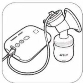 PHILIPS Avent SCF338 - Assembling the breast pump - 11