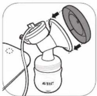 PHILIPS Avent SCF338 - Assembling the breast pump - 12