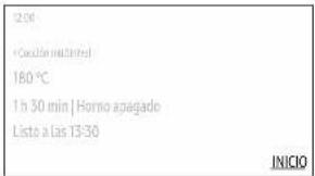 12:00 • Cucula intestinal 180 °C 1 h 30 min | Horno apagado Lista a las 15-30 INICIO