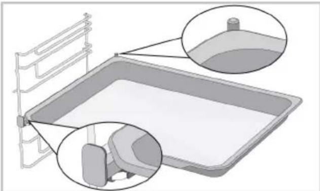 BEKO BBIM173001BE - Proper placement of the wire grill and tray on the telescopic rails-On models with wire shelves and telescopic models - 2