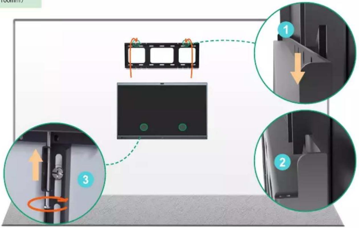 Diagram illustrating a mechanical assembly process with labeled steps and directional arrows, showing components like a panel, monitor, and valve.
