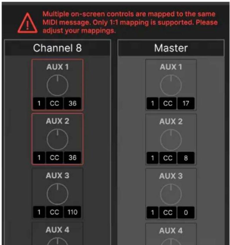 Arturia AudioFuse 16Rig - Définir des messages de contrôle MIDI manuellement - 2