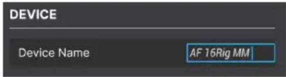 Arturia AudioFuse 16Rig - Device Name - 1