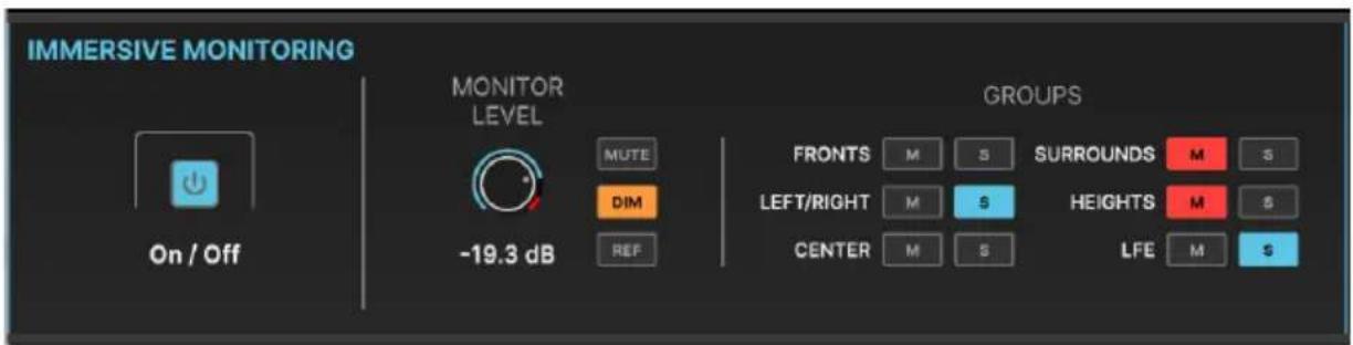 Arturia AudioFuse 16Rig - On/Off, Monitor Level, Speaker/Group Mute et Solo - 1
