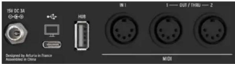 Arturia AudioFuse 16Rig - MIDI, USB & Alimentation - 1