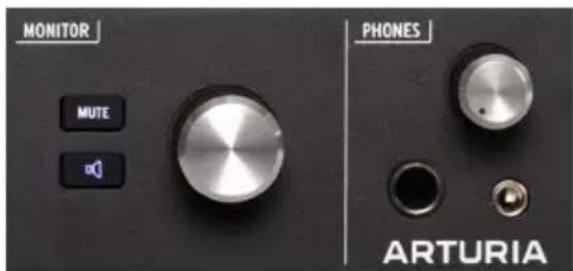 Arturia AudioFuse 16Rig - Les boutons Mute et Monitor - 1