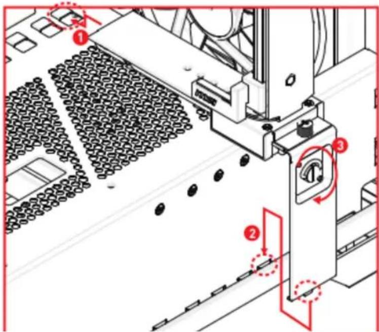 MSI MPG GUNGNIR 300P AIRFLOW - GPU vertical et support GPU installé à l'avant droit - 2