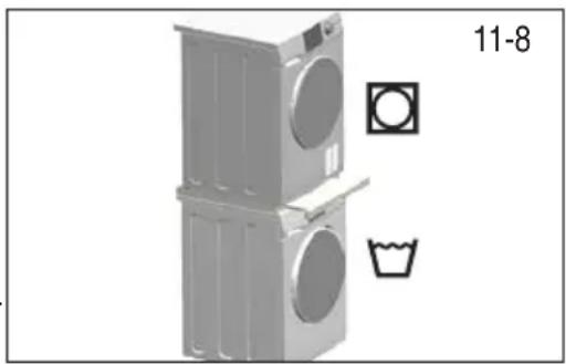 HAIER HD100-A2979N - Στοίβαξη στεγνωτηρίου πάνω σε πλυντήριο - 1