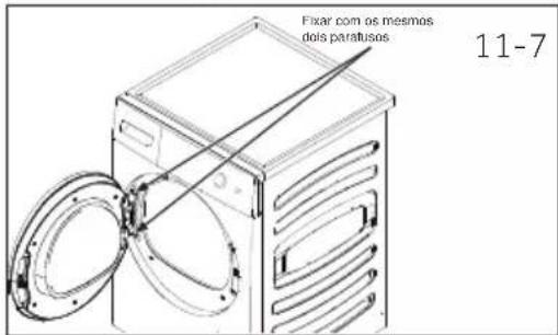 HAIER HD100-A2979N - Rodar e substituir o conjunto da dobradiça/porta - 2