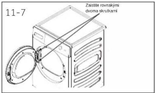 HAIER HD100-A2979N - Obrátenie otvárania dverí (len pre modely s hmotnostou 8/9 kg) - 3