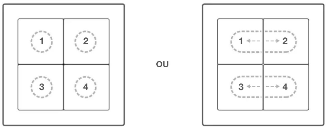HAGER WHT202 - Disposition des touches / entrées - 1
