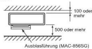 100 oder mehr 500 oder mehr Ausblasführung (MAC-856SG)