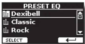 Dexibell Vivo H5 - Présélection de l'égaliseur principal - 1