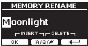 Dexibell Vivo H5 - Renommer une mémoire - 2