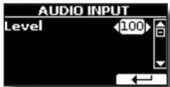 Dexibell Vivo H5 - Réglage du niveau d'entrée AUDIO IN - 1