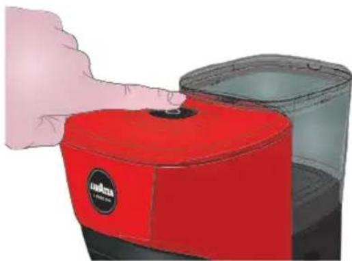 Lavazza A Modo Mio Tiny Eco - Presionar el botón ○ para encender la máquina. - 1