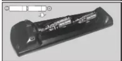 PANASONIC TX-65MX600E - Insertion des piles dans la télécommande - 2