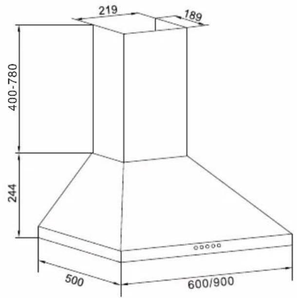 AIRLUX AHDP6050IX - DIMENSIONS - 1