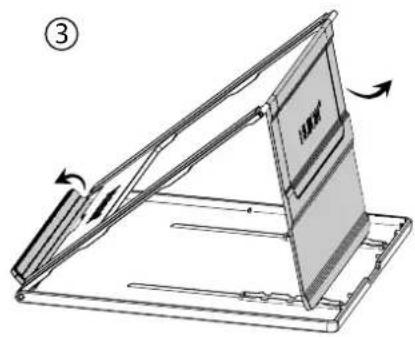 Technical diagram of a folding or folding device with labeled components and directional arrows indicating movement