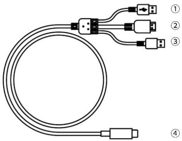Huion Kamvas Pro 16 Plus - Cavo 3 in1 - 1