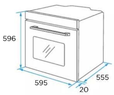 EAS Electric EMV651VX - Diagrama de encastre (Bajo encimera) - 1
