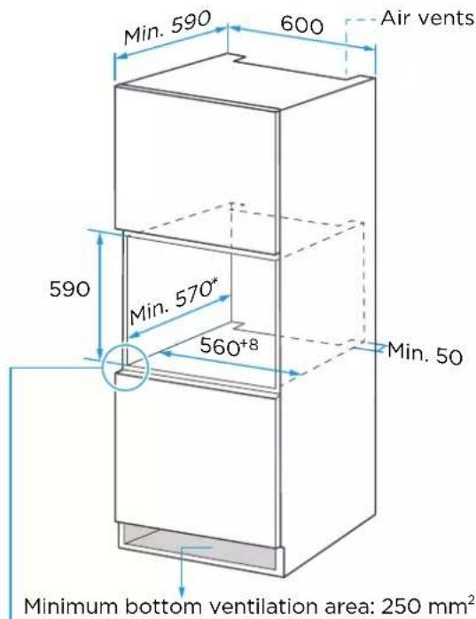EAS Electric EMV651VX - Cabinet Diagram (Standing Cabinet) - 3