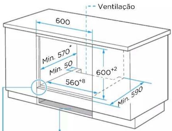 EAS Electric EMV651VX - Diagrama de instalação (embaixo do balcão) - 3