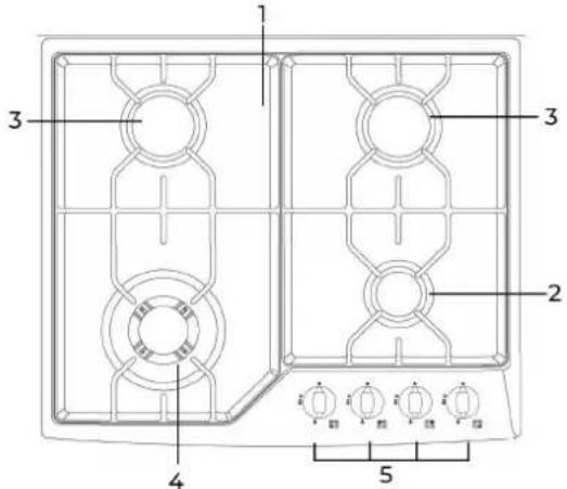 EAS Electric EMH46RN - Description de la plaque - 1